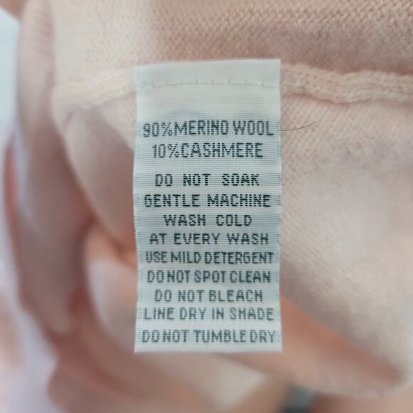 Rodd & Gunn Size L Men's Wool Cashmere Crewneck Light Pink Pullover Sweater - Picture 8 of 10